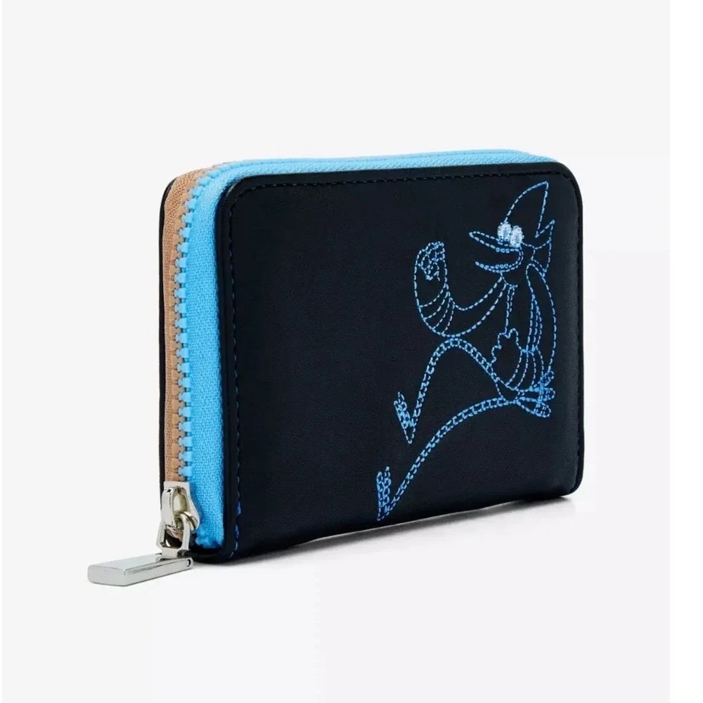 Regular Show Mordecai Rigby Zip Around Wallet Black Blue Cartoon Network NWT